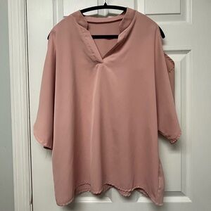 Chic Blush Women's Cold Shoulder Blouse